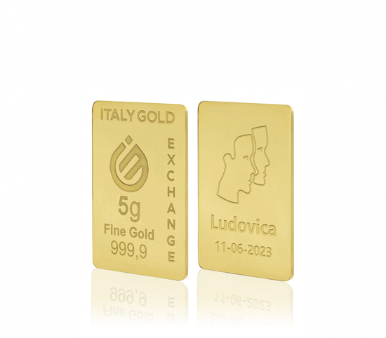 Lingote de Oro signo del zodiaco Géminis 24 Kt de 5 g. IGE GOLD